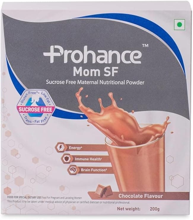 Prohance Mom SF Chocolate Protein Powder, Sugar Free, 200g Pack, 2 Count โ image 1