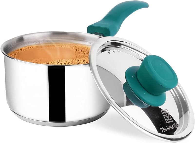 Stainless Steel Sauce Pan with Lid, 1.4 Liter, 6.7 Inch, Induction Friendly, 3-Layer Thick Bottom, Toxin-Free β image 1