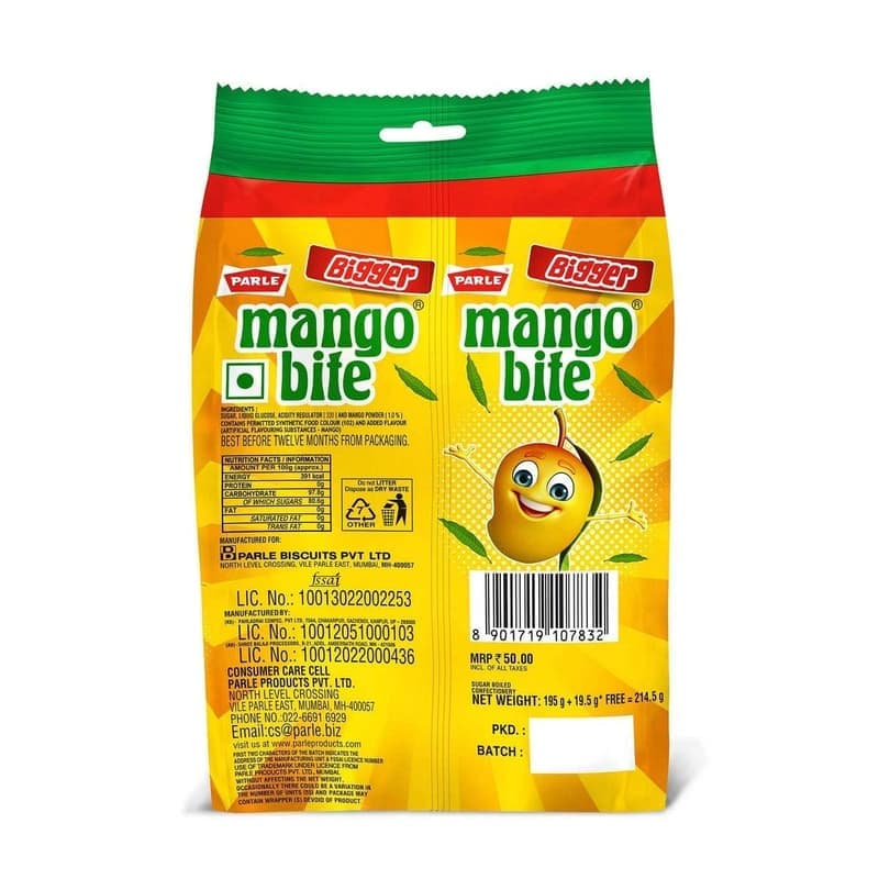 Parle Mango Bite Candy, — image 1