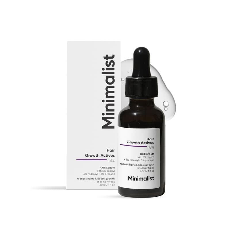 Minimalist Hair Density Serum 18% for Hair Fall Control & Hair Growth | Procapil, Capixyl, Redensyl, Anagain & Baicapil Formula | Scalp Treatment for Thicker Hair | For Men & Women | 30 ml β image 1