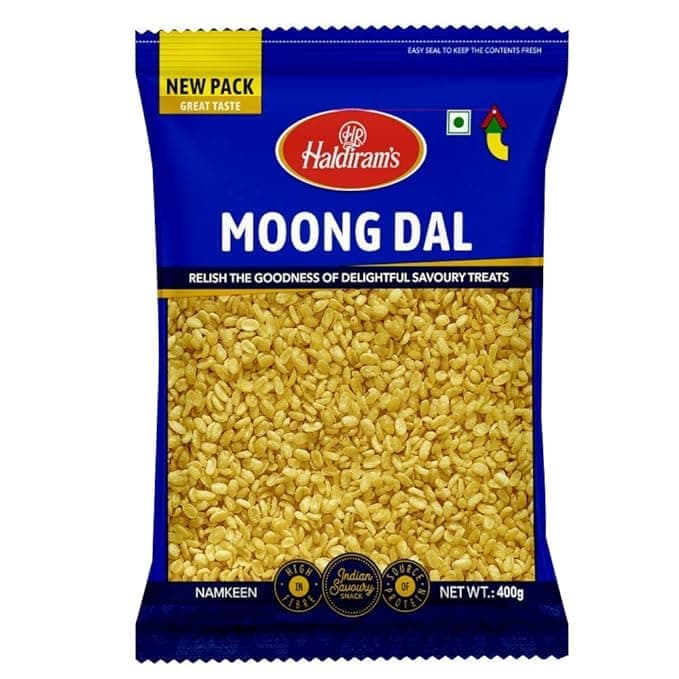 Haldiram's Moong Dal Crispy Lentil Snack, Traditional Indian Namkeen Made from Fried Green Gram, Ready-to-Eat Snack, 14.1 oz (400 g) β image 1