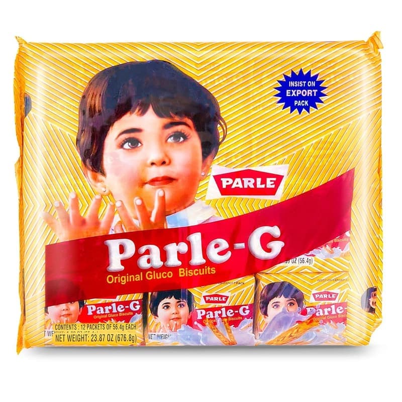 Parle-G Original Gluco Biscuits Value Pack, Classic Indian Glucose Biscuits, Tea Time Snack, 12 Packets (56.4 g Each), Product of India β image 1