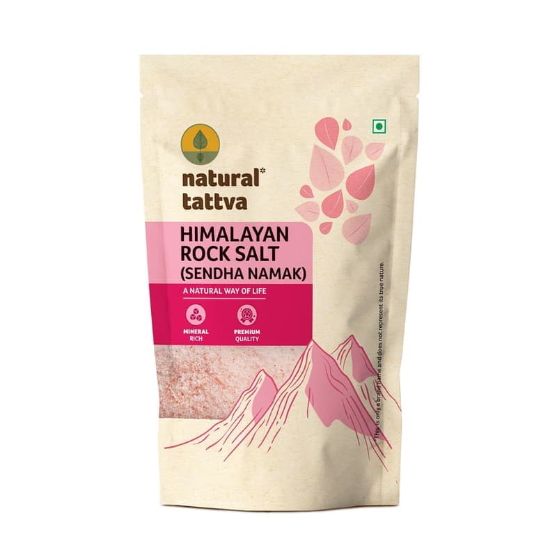 Natural Tattva Himalayan Rock Salt (Sendha Namak), Natural & Unrefined Rock Salt for Cooking & Fasting, Mineral-Rich Pink Salt, 1 kg β image 1