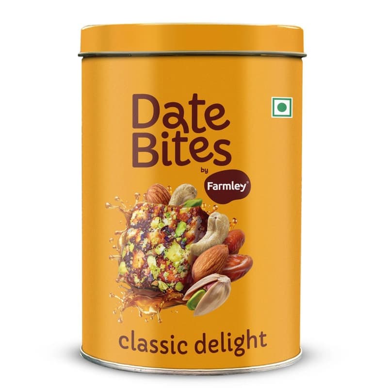 Farmley Classic Date Bites 200 gm I Dates Barfi Made with Dates, Pista , Cashews, Almonds, Honey and Pure Ghee I Dry Fruits Nuts, Healthy Snacks Sweets,Gluten Free, No Added Sugar — image 1