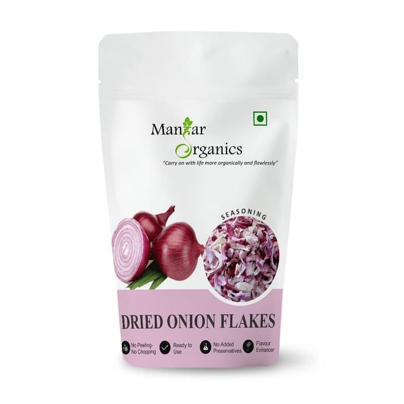 Organics Fresh Dried Onion Flakes, Dehydrated Red Onion Slices, All-Natural Flavor Enhancer, 1KG, Pack of 2, 500gm x2 — image 1