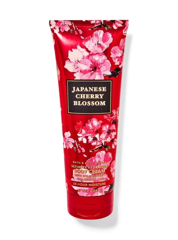 Japanese Cherry Blossom Body Cream with Shea Butter, 24 Hour Moisture, 226g, Pack of 4 | Paraben-Free Skin Care — image 1