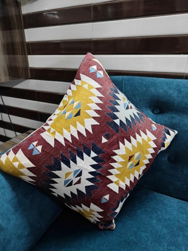 Classy Boho Cushion Covers with Aztec Pattern - Premium Woolen, Decorative (Set) — image 1