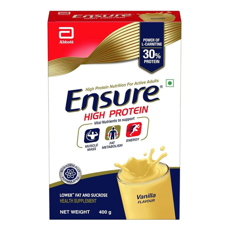 Ensure High Protein Drink for Physically Active Adults - Vanilla 400g, Red — image 1