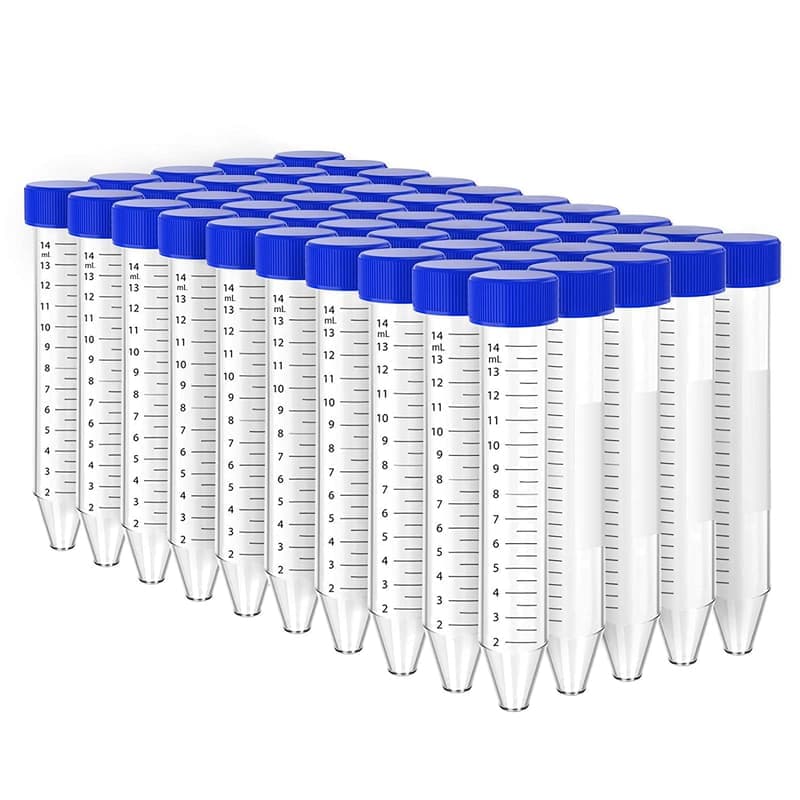 Clear & Sure Non- Sterilized 15ml Graduated Centrifuge Tube, Polyproplyene, Conical Bottom,Leak Proof Tubes Pack of 25 β image 1