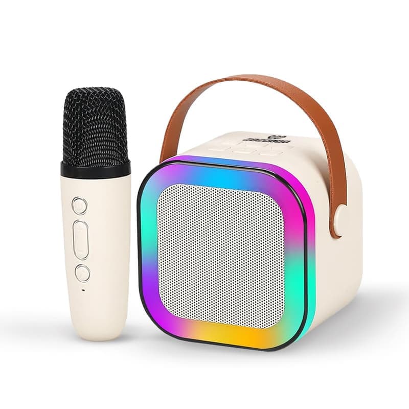 Wembley Rechargeable Karaoke Mic with Speaker for Singing , Wireless Mini Portable Bluetooth Speaker with Microphone & LED Lights , Cute Birthday Gift for Kids Musical Toys for Boys, Girls and Adults β image 1