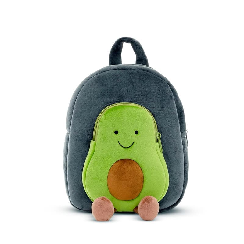 blue tree Cute Kids Backpack Toddler Bag Plush Animal Cartoon Mini Travel Bag for Baby Girl Boy 1-5 Years (small, Avocado Blue, Avocado Blue) β image 1