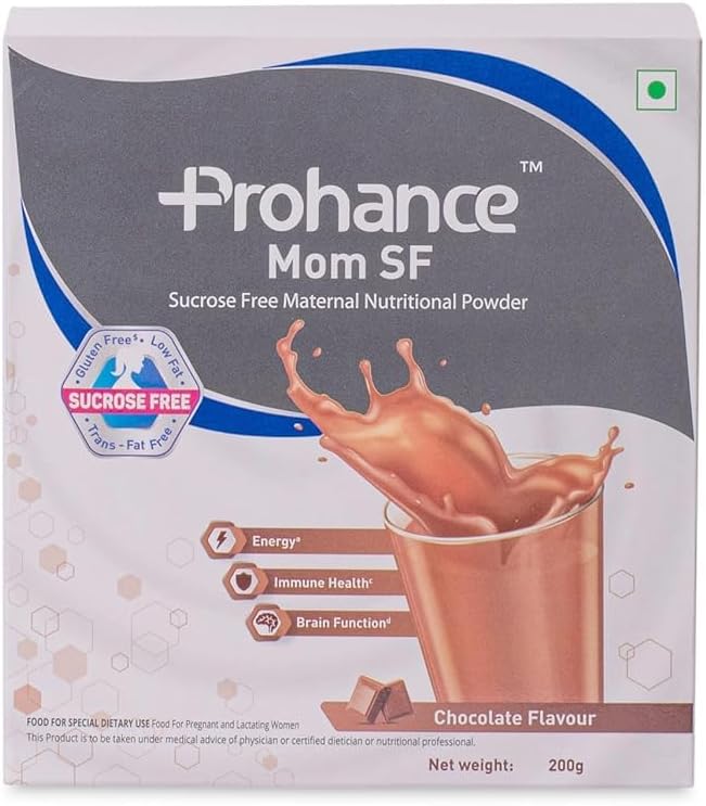 Prohance Mom SF Chocolate Protein Powder, Sugar Free, 200g Pack, 2 Count