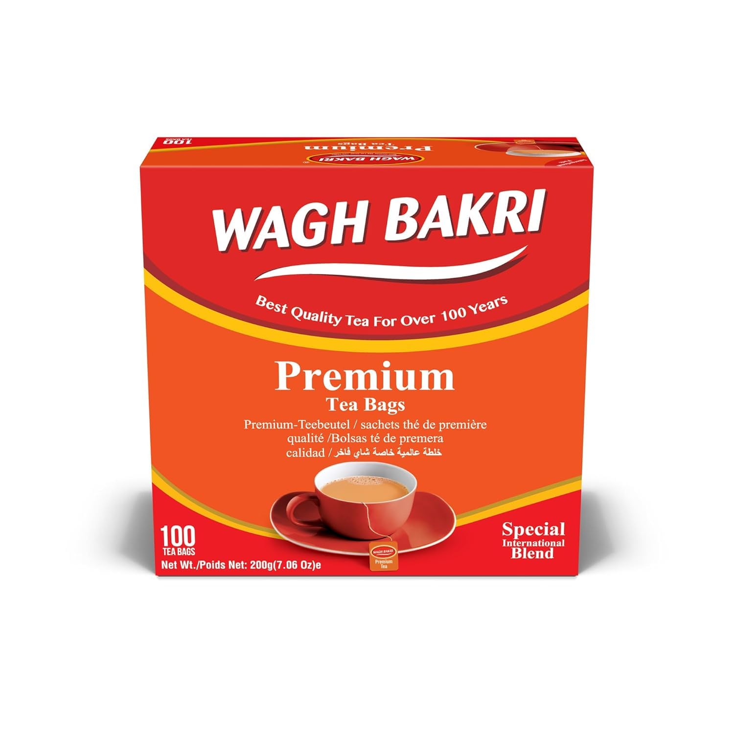 Wagh Bakri Premium Tea Bags, Special International Blend, 100 Count, 200g