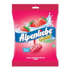 Alpenliebe Gold Cream Strawberry Flavoured Candy Pouch | Rich Creamy Toffees | 90 Pieces | 297 g