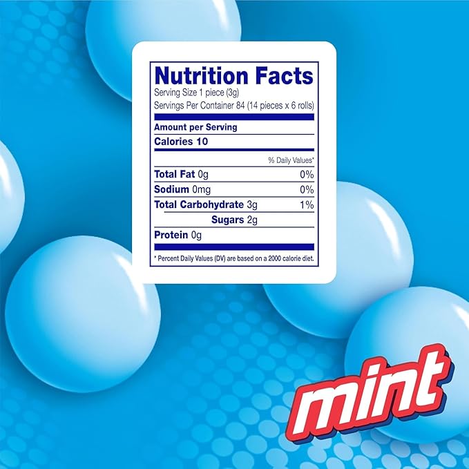 Mentos The Chewy Mint Candy Rolls – Mint Flavour, 858g (30 Rolls x 28.6g Each) | Bulk Pack for Wholesale & Retail