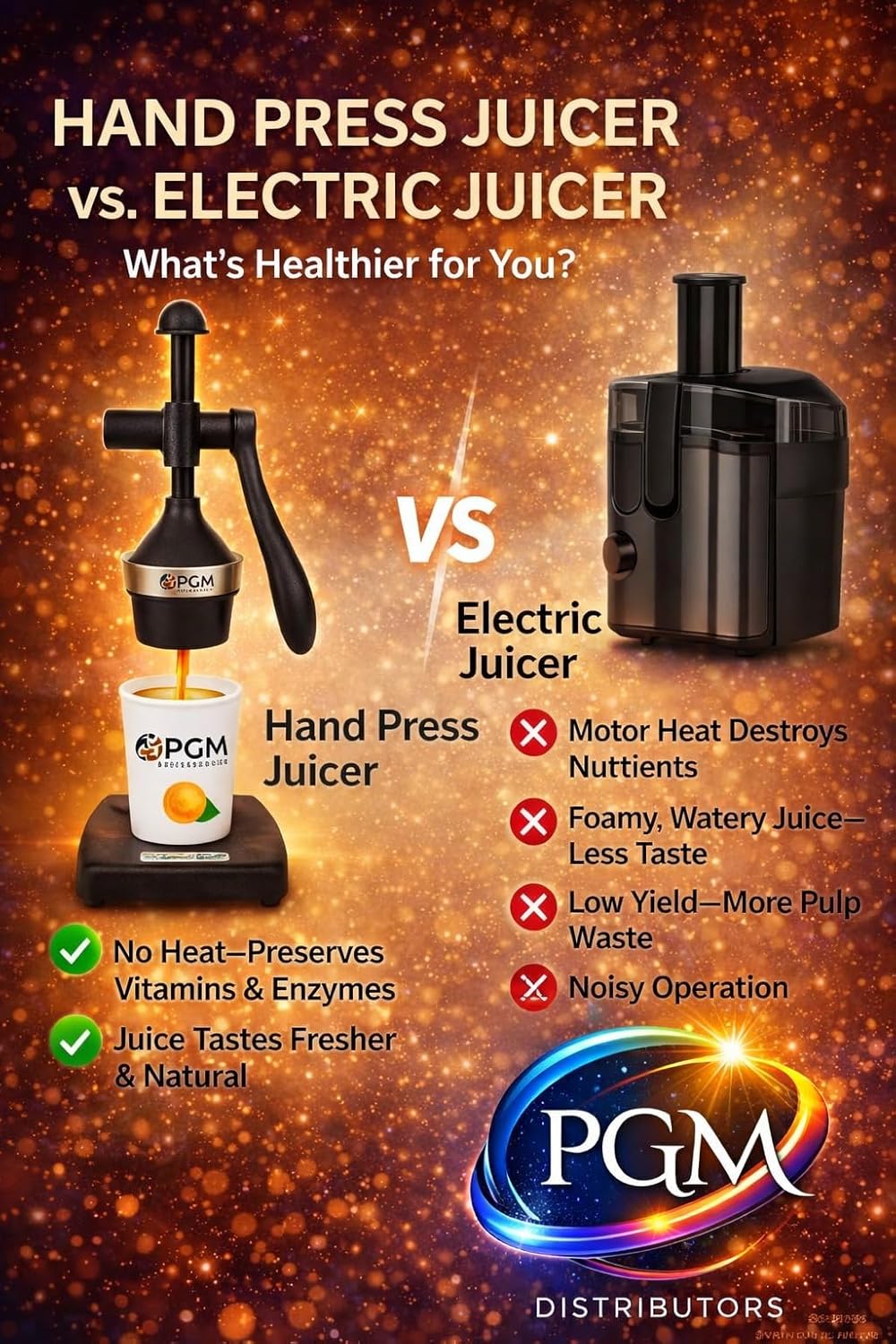 Juice Pro Black Aluminum Hand Press Citrus Juicer, Big, Black, 100% Made in India
