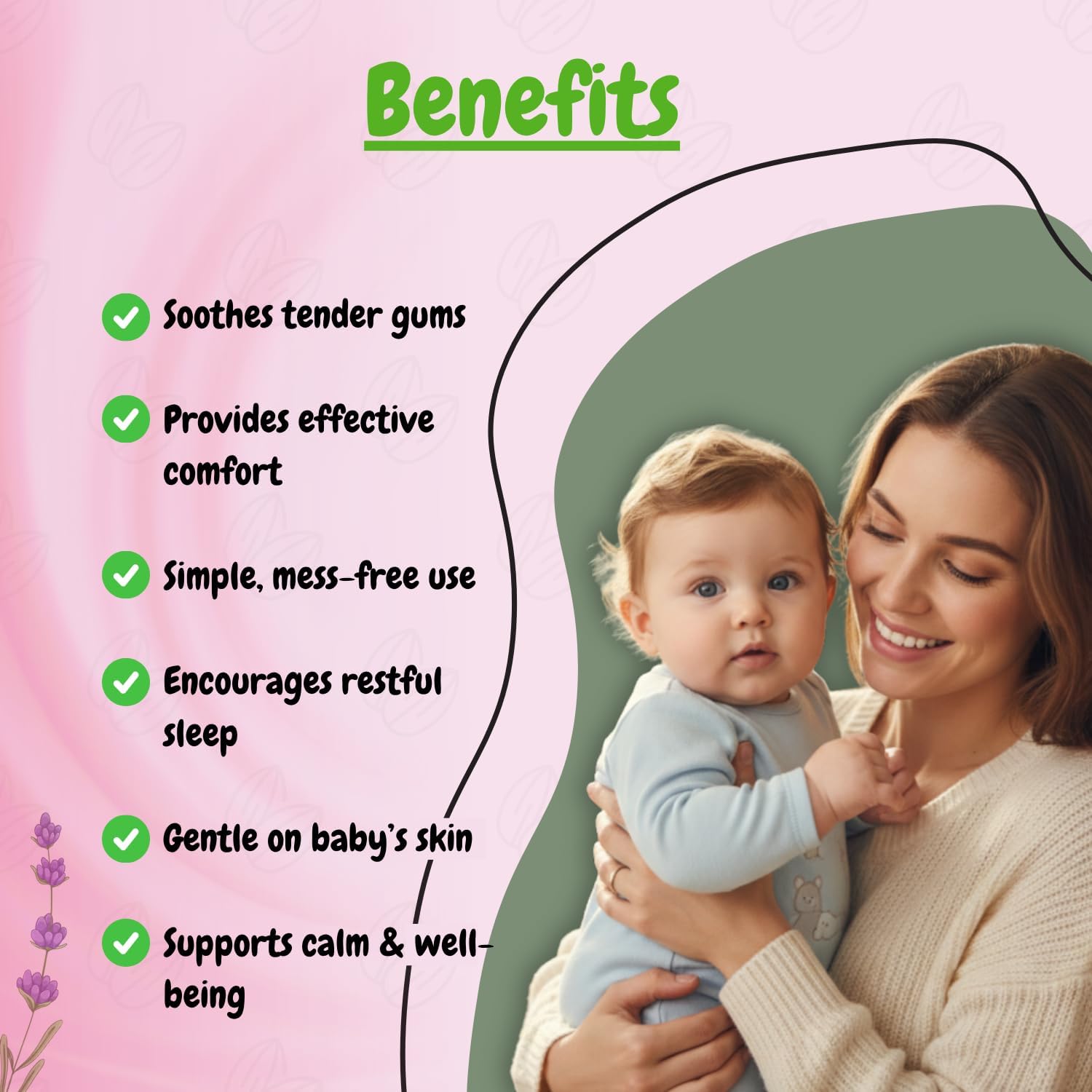 Baby Teething Relief Roll-On, Natural Pain Relief for 3 Months+, Ayurvedic with Chamomile, Lavender, Almond & Calendula Oils, 10ml, Pack of 2