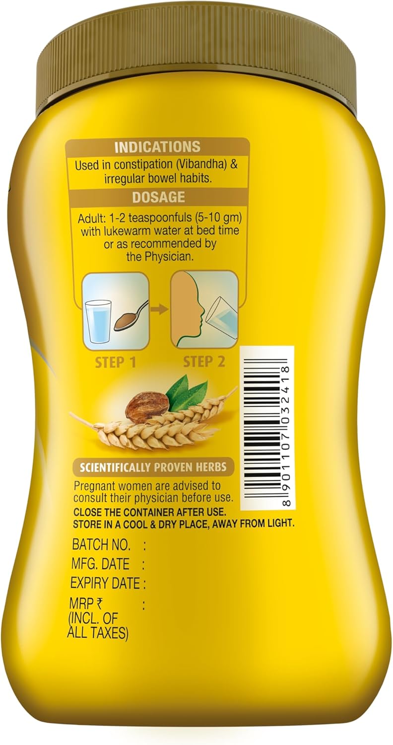 (Sugarfree) Bowel Regulator 250g - 100% Natural Actives: High Fiber Formula enriched with Sonamukhi, Harad, Mulethi, Saunf etc.