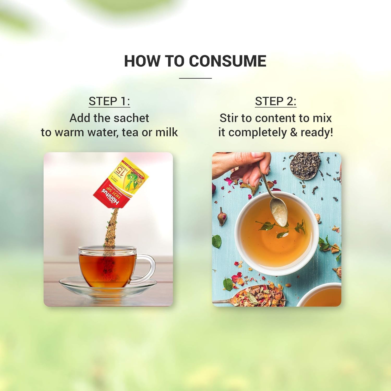 Dabur Honitus Hot Sip: 100% Ayurvedic Kadha | Provides Instant Relief from Cough and Cold (4gm*Pack of 30 Sachets) Pack 450 Sachets