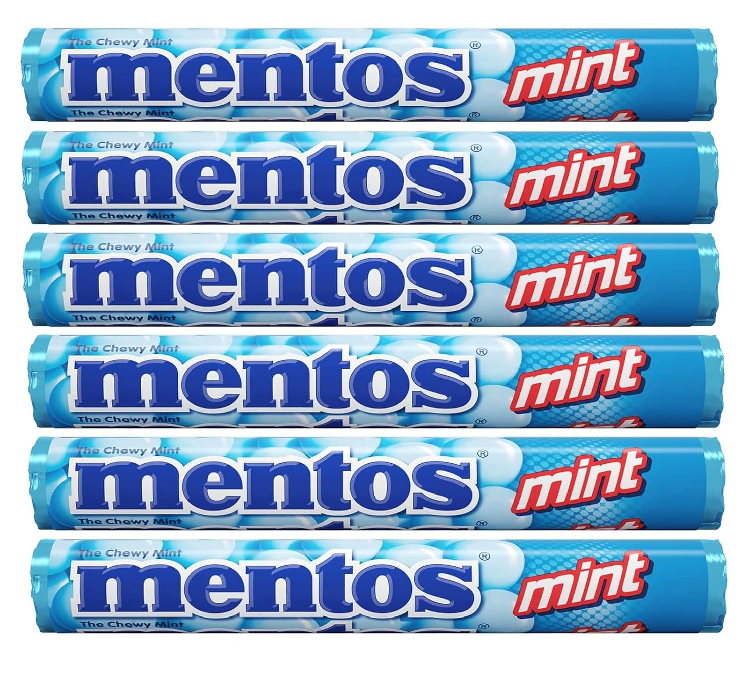 Mentos The Chewy Mint Candy Rolls – Mint Flavour, 858g (30 Rolls x 28.6g Each) | Bulk Pack for Wholesale & Retail