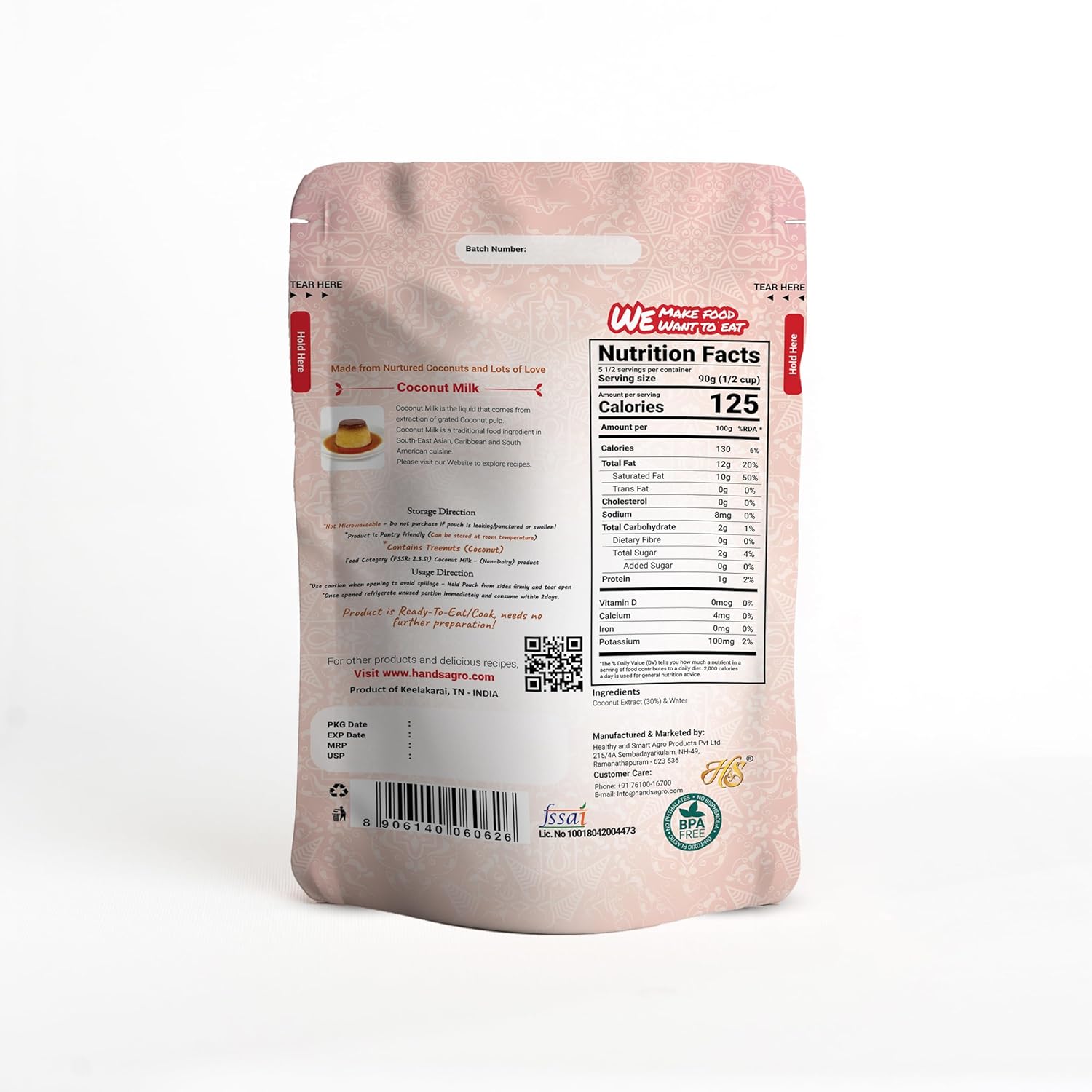 HandS Organic Lite Coconut Milk 12% Fat | Dairy-Free & Plant-Based | Vegan & Keto Friendly | No Preservatives | Ideal for Smoothies, Shakes, Cooking & Baking - 500ml x Pack of 2