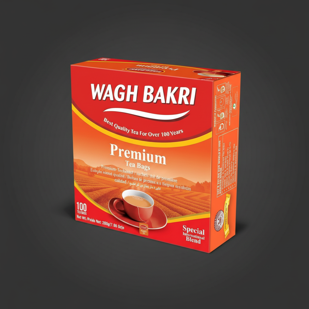 Wagh Bakri Premium Tea Bags, Special International Blend, 100 Count, 200g