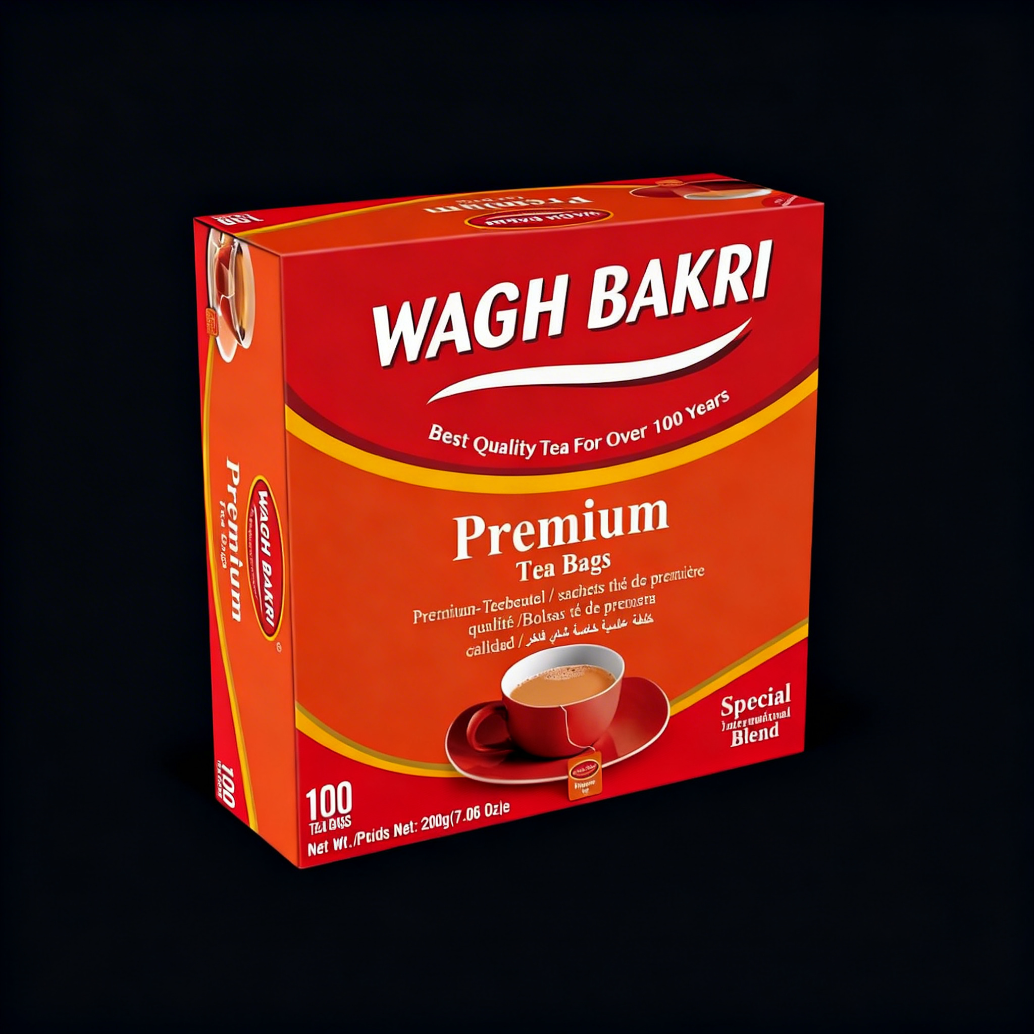 Wagh Bakri Premium Tea Bags, Special International Blend, 100 Count, 200g