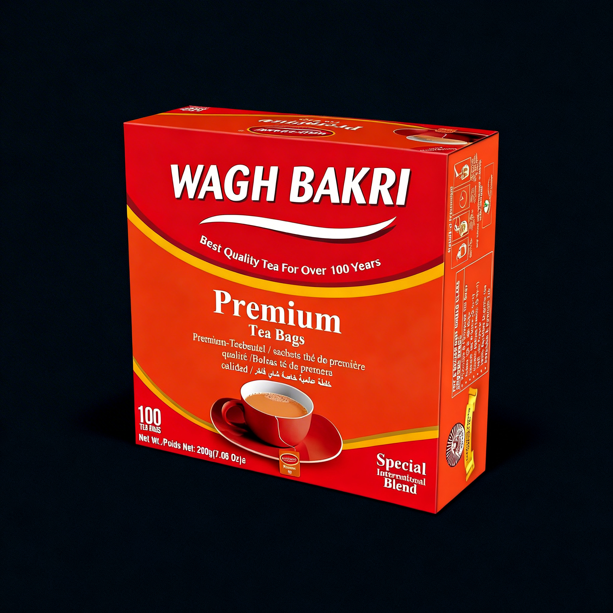 Wagh Bakri Premium Tea Bags, Special International Blend, 100 Count, 200g