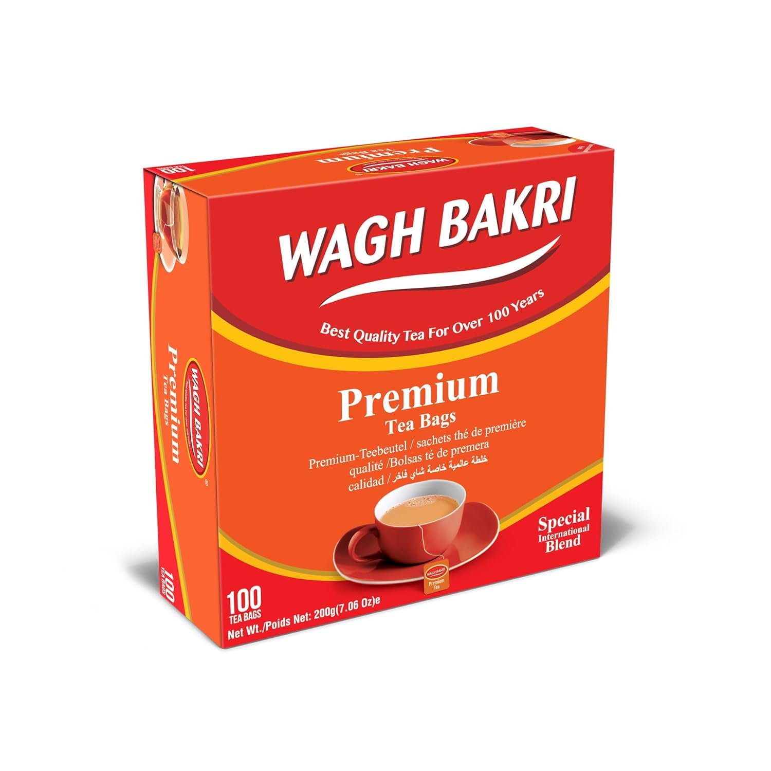 Wagh Bakri Premium Tea Bags, Special International Blend, 100 Count, 200g
